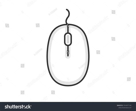 Illustration Wired Mouse Stock Vector Royalty Free 1916971142