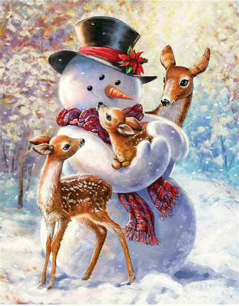 Snowman And Friends Image Noel Images Joyeux Noël Dessin Noel