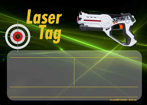 printable laser tag invitation templates drevio