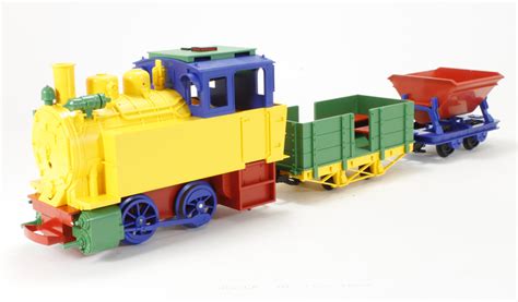 Uk Lgb 90200 Harlequin Toytrain Set With Plastic Track And