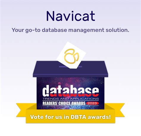 Vote For Navicat To Win The Dbta Readers Choice Awards 2023