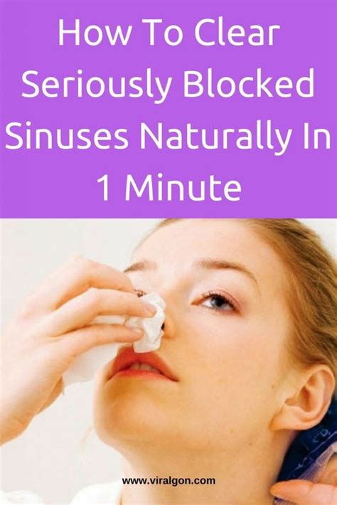 How To Clear Seriously Blocked Sinuses Naturally In 1 Minute Blocked