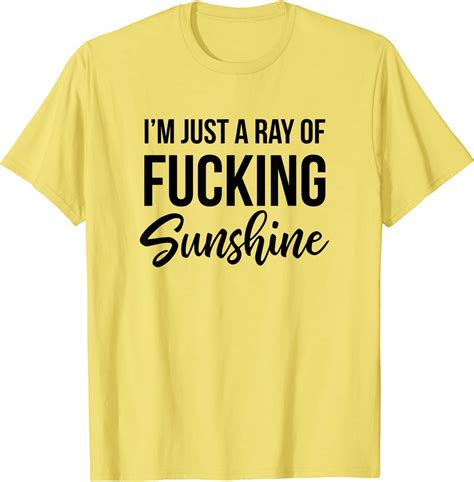 Im Just A Ray Of Fucking Sunshine Funny Sarcastic T Shirt
