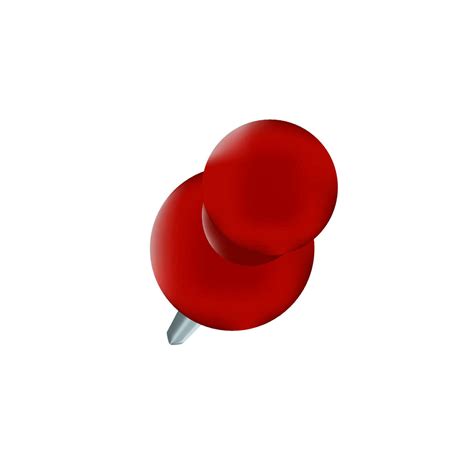 Realistic Red Push Pins Vector Top View Of Thumbtacks Isolated On White Background 23498005
