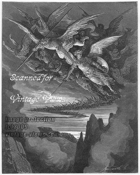 The Fallen Angels On The Wing Gustave Dore Paradise Lost 1870