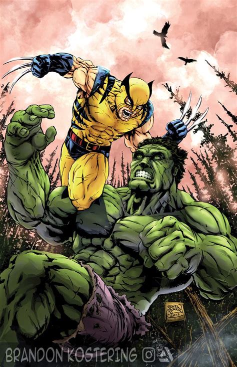 Artstation The Incredible Hulk Vs The Wolverine Brandon Kostering