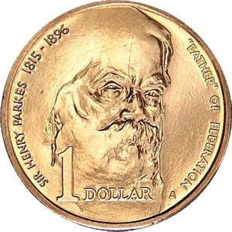 1996 Australian Sir Henry Parkes 1 Uncirculated Coin A Mint Mark
