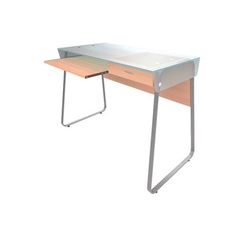 Xtf Cd197 Am100xtk19 Xtech Glass Top Computer Desk Single Level Wizz