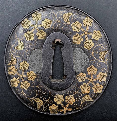 Tsuba With Design Of Melon Flowers Muromachi Or Momoyama Period 16th