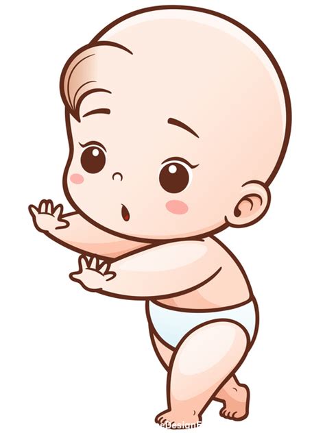 Baby Learning To Walk Vector Illustration Vector Free Download