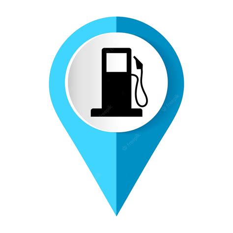 Premium Vector Gas Petrol Fuel Station Pin Pointer Marker Icon Vector