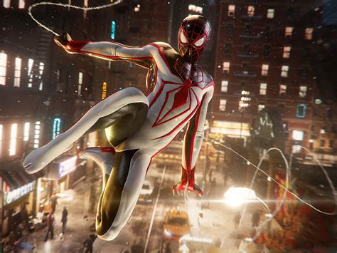 1152x864 Marvels Spiderman Miles Morales White Suit 1152x864 Resolution