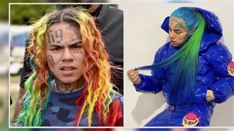 tekashi 6ix9ine wearing lace front wigs after celeb hairstylist convinced him to youtube