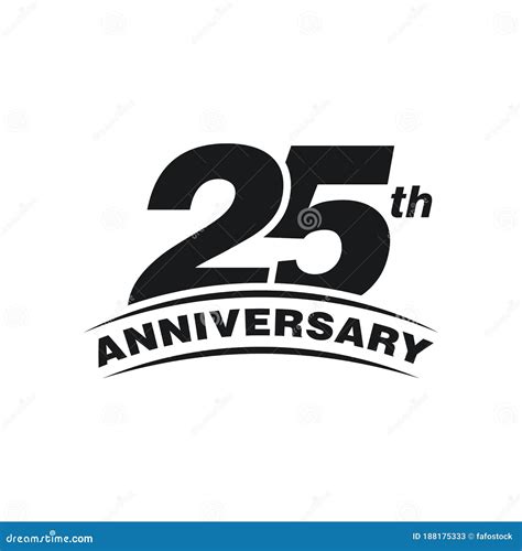 25th Years Anniversary Celebration Icon Vector Logo Design Template