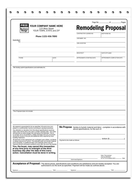 Blank Free Printable Bid Proposal Forms Elevate Your Bid Proposal Game