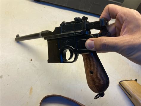 Denix Mauser C96 Pistol Replica Broom Handle Hopup Airsoft