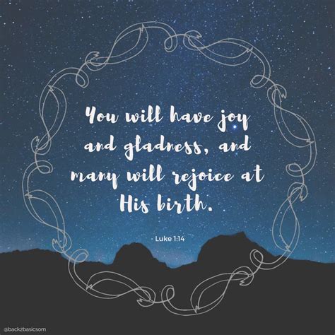 You Will Have Joy And Gladness And Many Will Rejoice At His Birth