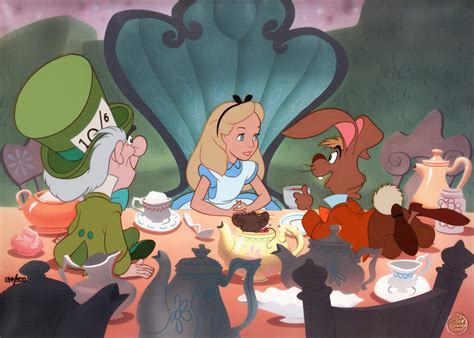 Comic Mint Animation Art Alice In Wonderland Tea Party 1991