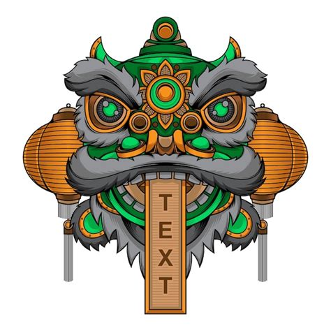Premium Vector Chinese Traditional Lion Dance Head