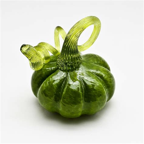 Green Stem Pumpkin Green By Bryan Goldenberg Art Glass Sculpture