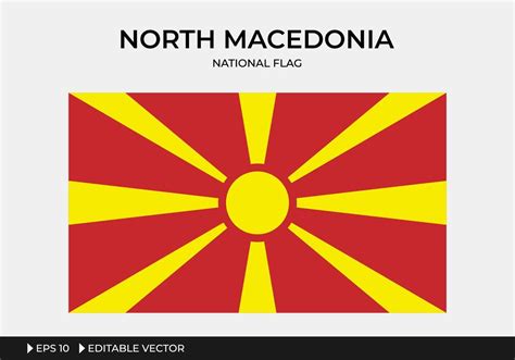 Illustration Of North Macedonia National Flag 3558254 Vector Art At