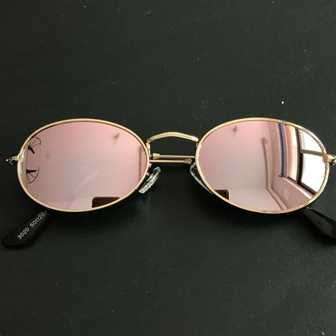 Rose Gold Mirror Small Oval Sunglasses Women 2017 Luxury Brand Celebrity Eyewear Pink Shades