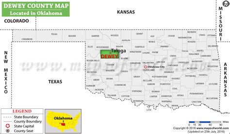 Dewey County Map Oklahoma