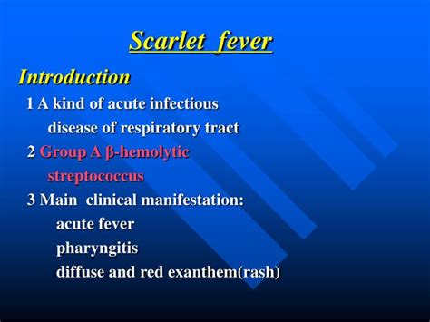 Ppt Scarlet Fever Powerpoint Presentation Free Download Id1250608