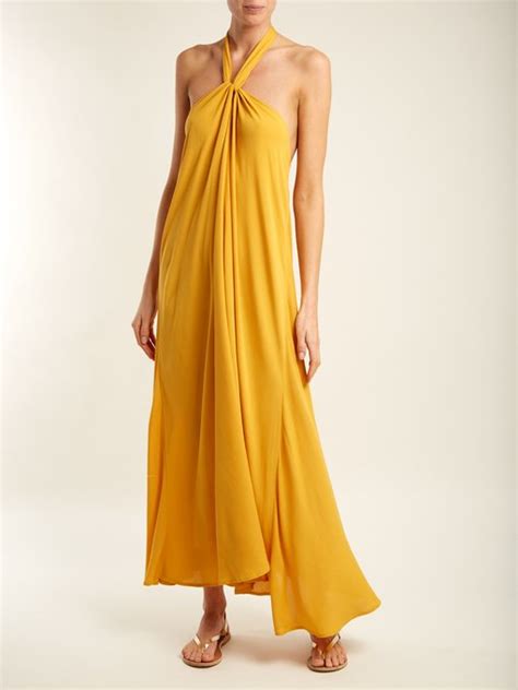 Lucille Halterneck Woven Maxi Dress Mara Hoffman MATCHESFASHION UK