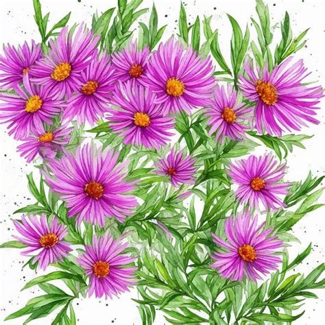 Premium Ai Image A Bunch Of Purple Flowers On A White Background