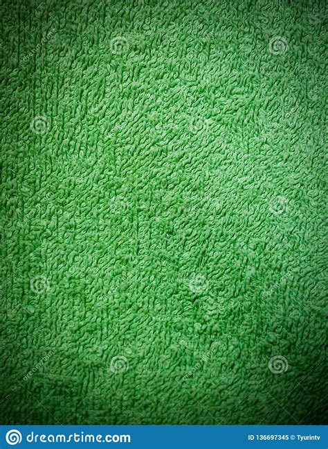 Green Terry Cloth Towel Texture With Vignette Background Bedroom