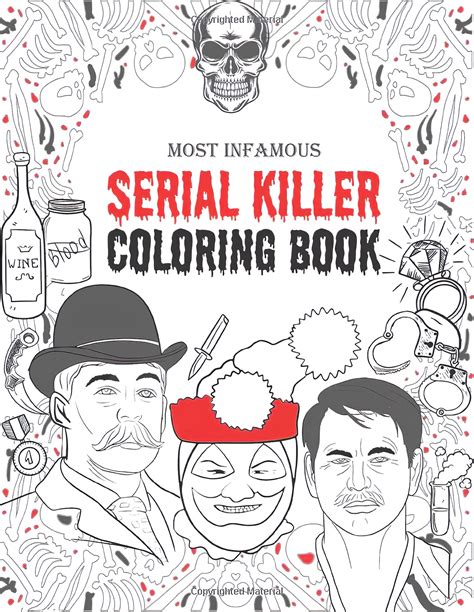 serial killer coloring book an adult coloring book filled etsy uk