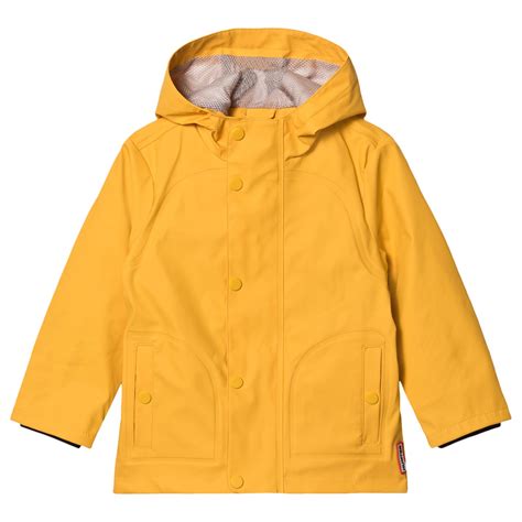 Hunter Yellow Lightweight Waterproof Rubberised Jacket Alexandalexa