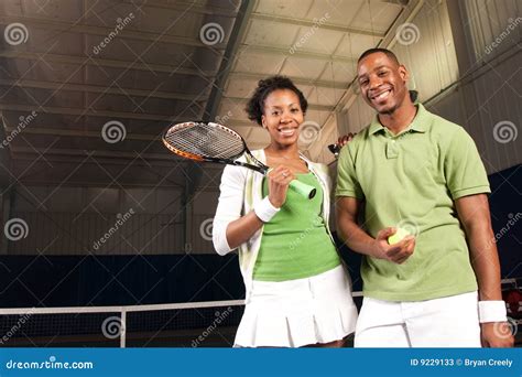 Couple Playing Tennis Stock Image Image Of Health Healthy 9229133