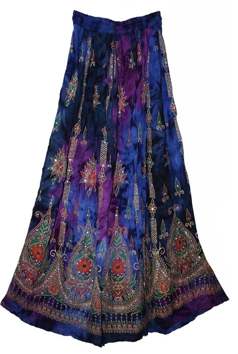 4xl 5xl 6xl Plus Size Indian Gypsy Skirt For Women Rayon Ethnic Hippie Falda Blue Purple Amazon