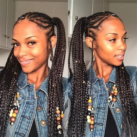 15 Inspirations Cornrows Hairstyles With Beads