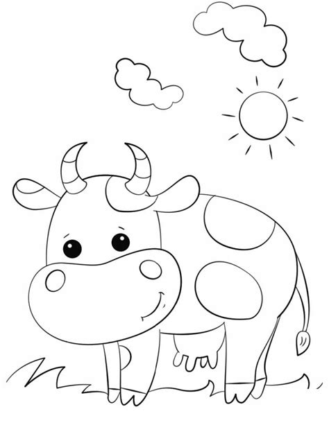 Coloring Pages Kids Cow Coloring Pages To Print