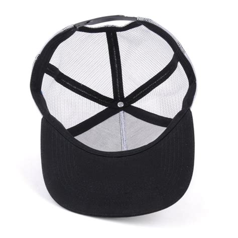 Embroidery Logo Black Trucker Cap Mesh Hat