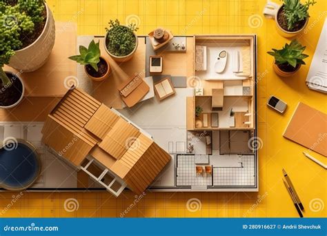 Creative Architect Moodboard Composition With Samples Yellow