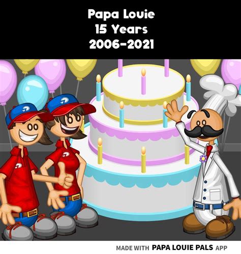 Happy 15th Anniversary Papa Louie Flipline