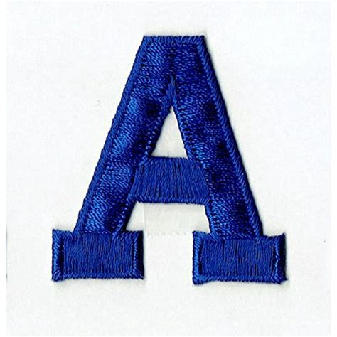 Alphabet Letter A Color Royal Blue 2 Block Style Iron On