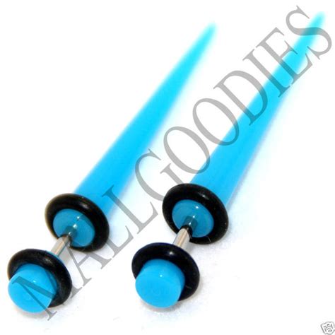 0368 Fake Cheaters Faux Illusion Ear Stretchers Tapers Plugs 6g