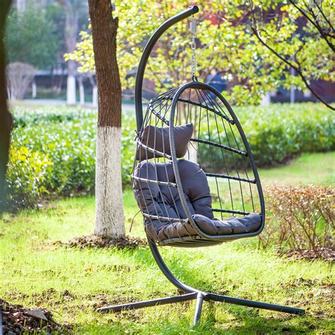 Take it home and enjoy your leisure time with our hanging hammock chair! Hanging Egg Chair, Vinsic Swing Chair with UV Resistan ...