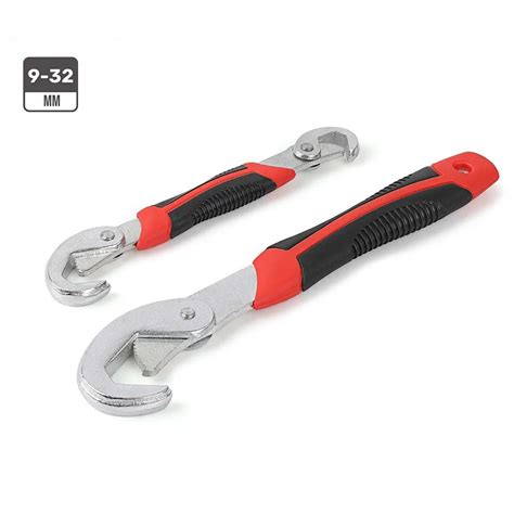2pc Multi Function Universal Wrench Set Snap And Grip Wrench Set 9 32mm