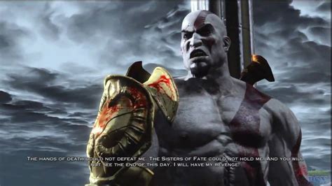 'god of war iii (2010)' picks up directly where it's predecessor left off and sees kratos continue his quest to kill. God of War 3 III Kratos Confronts Zeus First Time cut ...