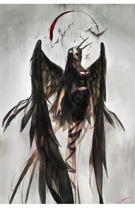 Drawcrowd Anime Fallen Angel Angel Fantasy Art