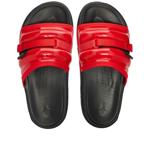Air Jordan Super Play Slide University Red Black Pomegr END TW
