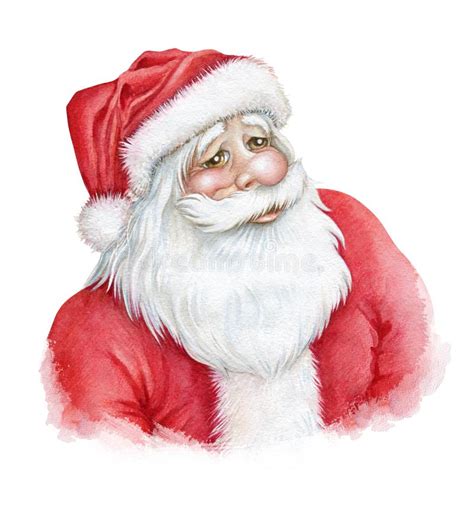 Watercolor Santa Claus Illustration Stock Illustration Illustration