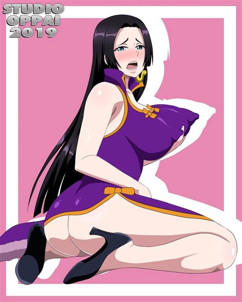 Rule 34 Black Hair Blue Eyes Blush Boa Hancock Butt Crack Commentary