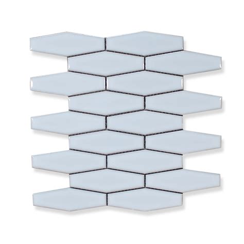 Atlanta Elongated 3d Hexagon Mosaic Tiles White Rocky Point Tile